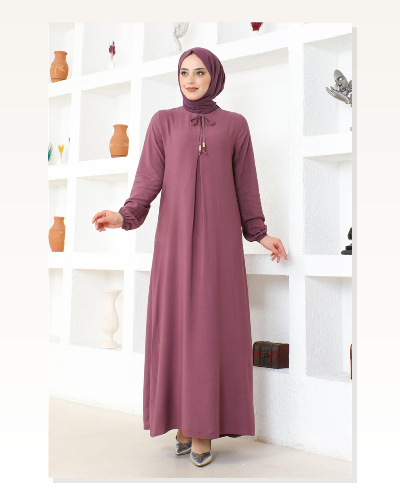 A Pile Viskon Elbise LİLA Marketplace blank