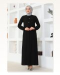 A Pile Viskon Elbise SİYAH Marketplace