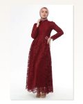 Ahunisa Henna Evening Dress Claret Red 5646 Marketplace