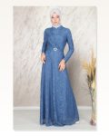 Ahunisa Tanem Evening Dress Indigo 6525 Marketplace