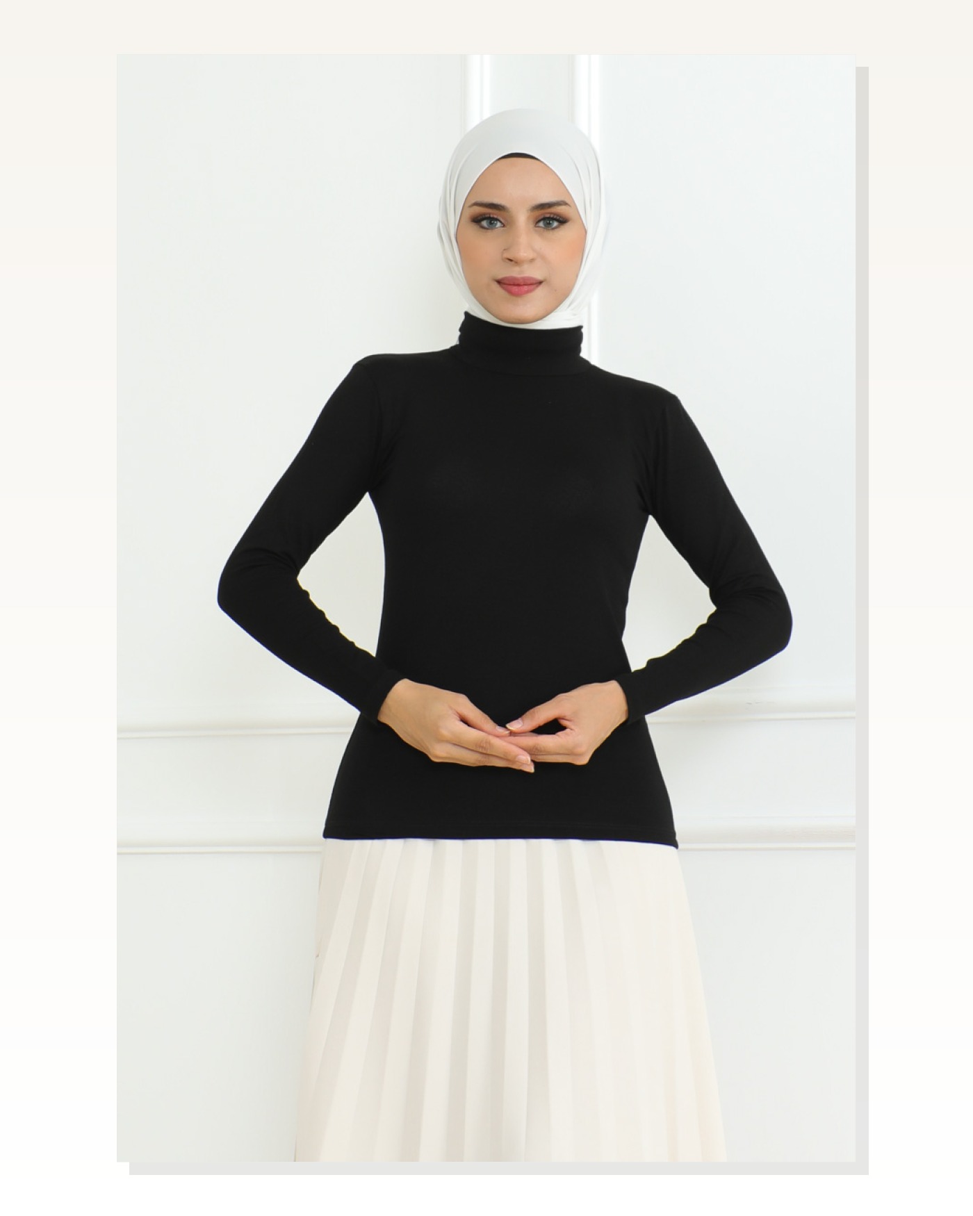 Balıkçı yaka body siyah Marketplace blank