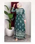 Beli Lastikli Viskon Elbise ZÜMRÜT YEŞİLİ Marketplace