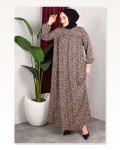 Çiçek Desenli Viskon Elbise SİYAH Marketplace