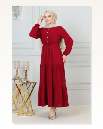 Elbise bordo 201