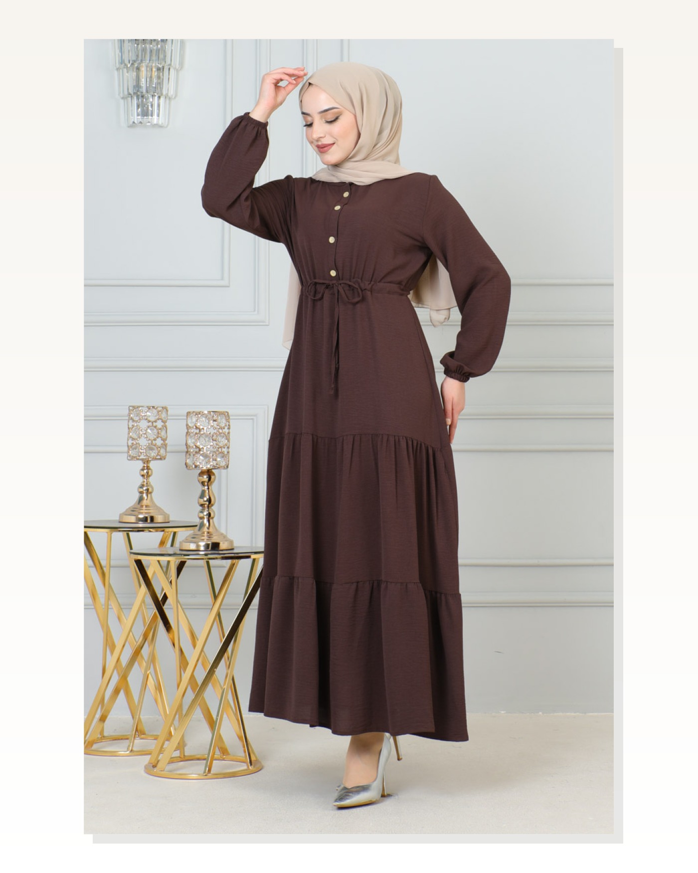 Elbise koyu kahvrengi 201 Marketplace blank