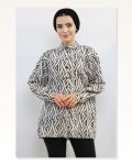 Fashionable Çizgi Zigzag Patterned Çizgin Shirt MC4108 Marketplace