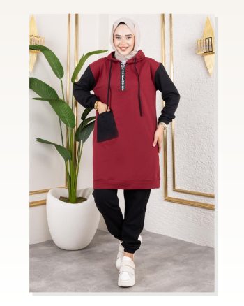 İkili Eşofman Takımı BORDO Siyah