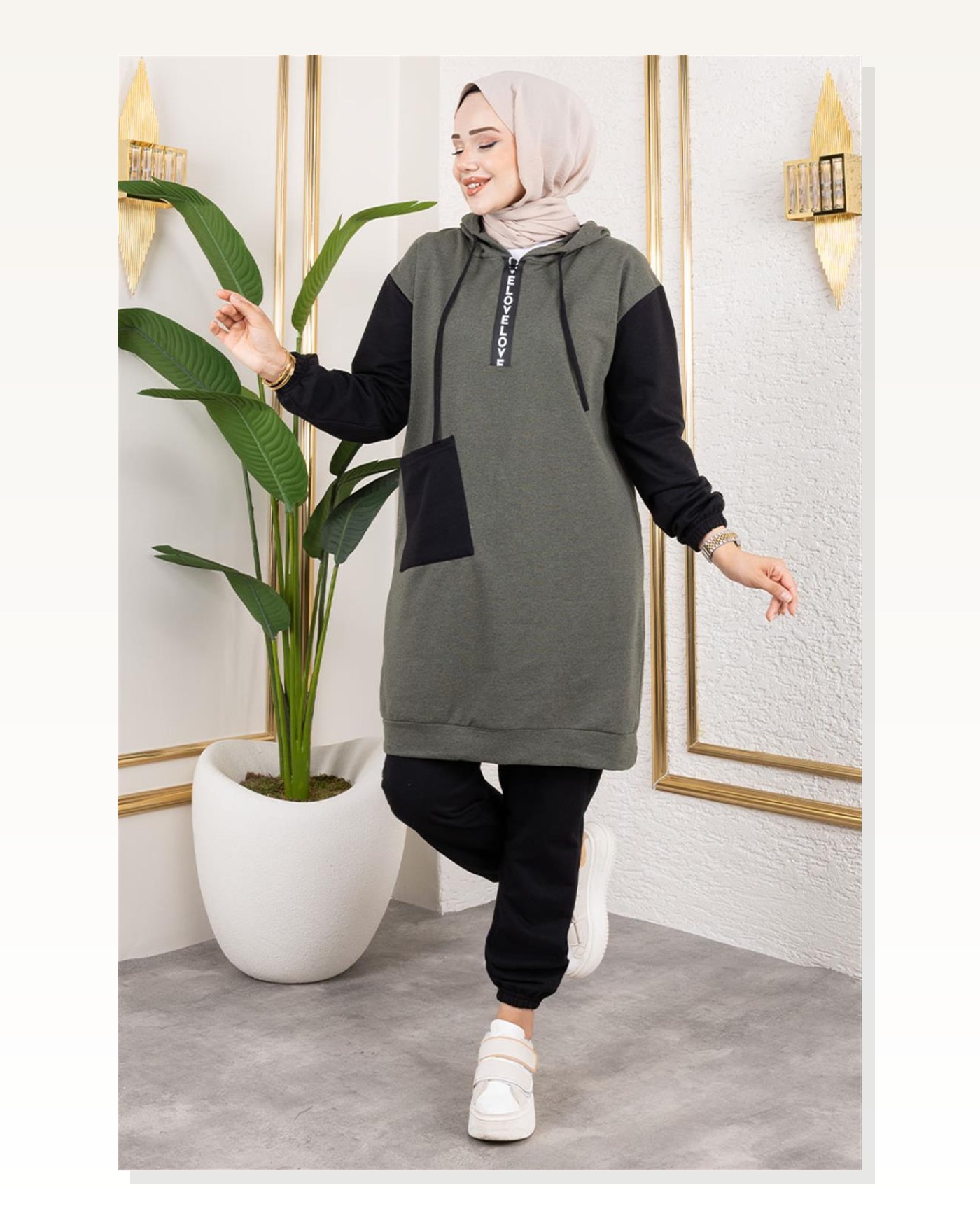 İkili Eşofman Takımı HAKİ SİYAH Marketplace blank