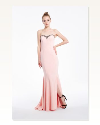 Long Powder Evening Dress