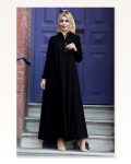 Medina Silk Hijab Pleat Detailed Abaya MDC-0165 Black Marketplace