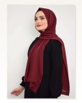 Medina Silk Shawl MC1115 Claret Red Marketplace