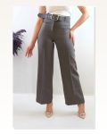 Moda Çizgi Belted Trousers Smoked Marketplace