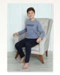 Moda Çizgi Boy Combed Cotton Pajama Set 20411 Marketplace