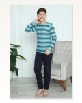 Moda Çizgi Boy Combed Cotton Pajama Set 20413 Marketplace