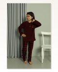 Moda Çizgi Boy’s WelSoft Polar Claret Red Pajama Set 20549 Marketplace