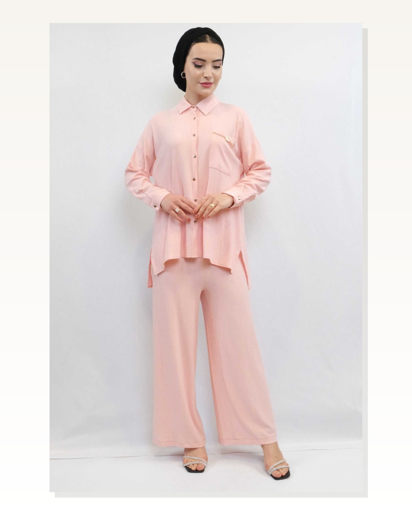 Moda Çizgi Chain Accessory Double Suit Powder Marketplace blank