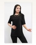 Moda Çizgi Chain Accessory Tshirt Black Marketplace