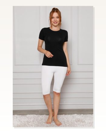 Moda Çizgi Combed Cotton Lycra Above Knee Tights 5872P