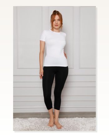 Moda Çizgi Combed Cotton Lycra Below Knee Tights 5875P