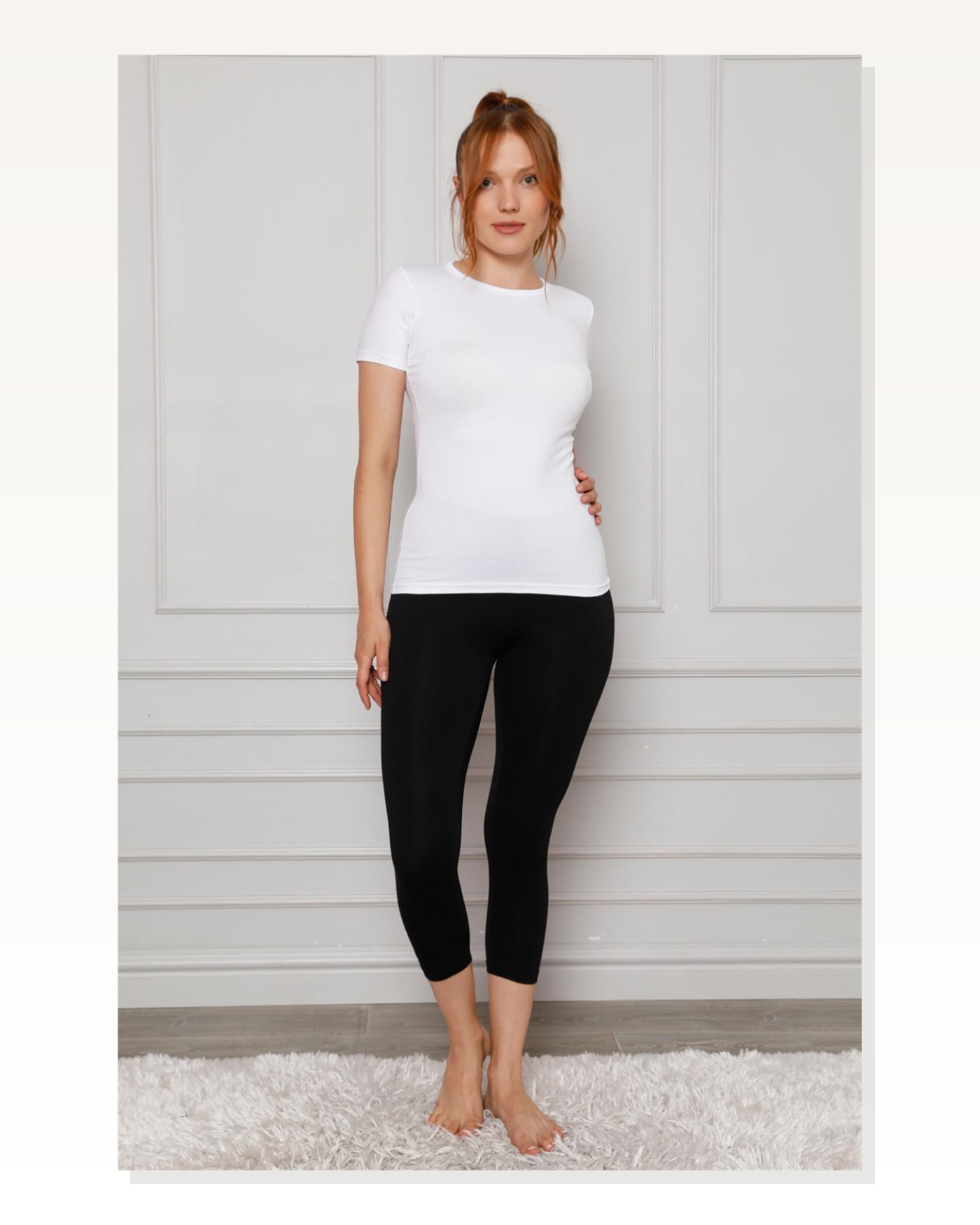Moda Çizgi Combed Cotton Lycra Below Knee Tights 5875P Marketplace blank