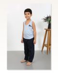 Moda Çizgi Erkek Çocuk Sıfır Kol Penye Pijama Takım Mavi 20439 Marketplace