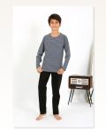 Moda Çizgi Erkek Çocuk Uzun Kol Penye Pijama Takım 20438 Gri Marketplace