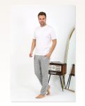 Moda Çizgi Erkek Ekoseli Desen Penye Tek Alt Pijama 27540 Gri Marketplace