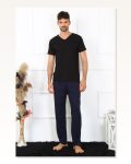 Moda Çizgi Erkek Pamuk Lacivert Tek Alt Pijama 27495 Marketplace