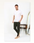 Moda Çizgi Erkek Pamuk Tek Alt Pijama Haki 27551 Marketplace