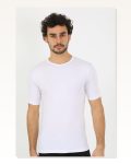 Moda Çizgi Erkek Sıfır Yaka Likralı Beyaz T-Shirt 65710 Marketplace