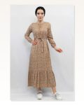 Moda Çizgi Floral Dress Mink Marketplace