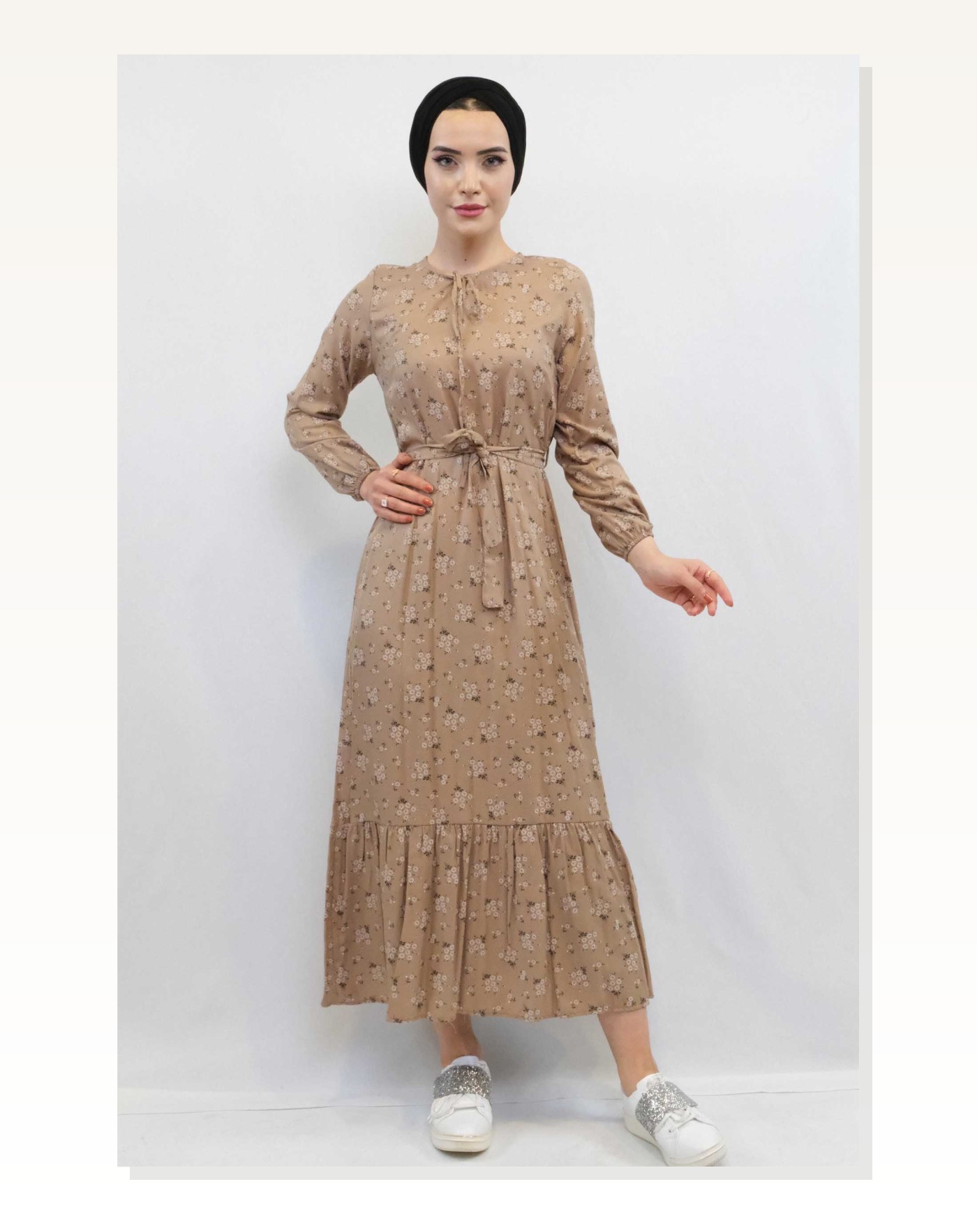 Moda Çizgi Floral Dress Mink Marketplace blank