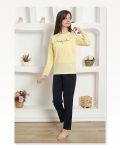 Moda Çizgi Girl's Combed Cotton Pajama Set 20422