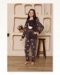 Moda Çizgi Girl’s WelSoft Fleece Plum Pajama Set 20525 Marketplace