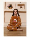 Moda Çizgi Girl’s WelSoft Polar Milky Coffee Pajama Set 20523 Marketplace