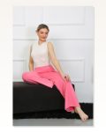 Moda Çizgi Kadın Bol Paça Penye Pembe Alt Üst Takım 5501 Marketplace