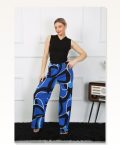 Moda Çizgi Kadın Bol Paça Penye Saks Alt Üst Takım 5502 Marketplace
