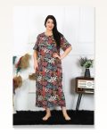 Moda Çizgi Kadın Büyük Beden Kısa Kol Siyah Anne Gecelik 1373 Marketplace