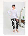 Moda Çizgi Kadın Büyük Beden Tek Alt Pijama Siyah 27553 Marketplace