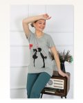 Moda Çizgi Kadın Kısa Kol Penye Pijama Takımı 4210 Marketplace