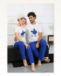 Moda Çizgi Kadın Pamuk Penye Sevgili Kombini Pijama Takımı Beyaz 50129 Tek Takım Fiyatıdır Marketplace