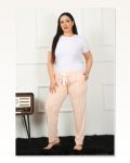 Moda Çizgi Kadın Pamuklu Büyük Beden Alt Pijama 27453 Marketplace