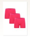 Kadın Moda Çizgi Penye 3Lü Boxer Fuşya 40260
