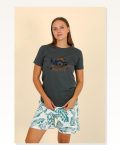 Moda Çizgi Kadın Şortlu Kısa Kol Penye Pijama Takımı Yeşil 3625 Marketplace