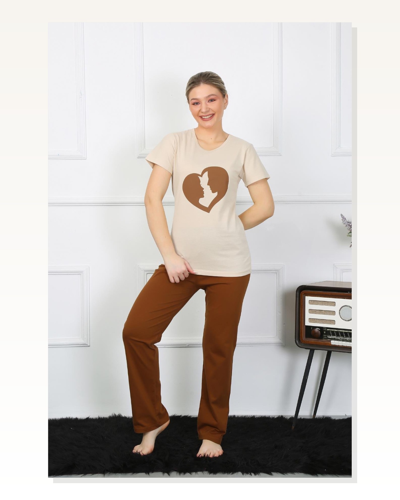 Moda Çizgi Kısa Kol Penye Pijama Takımı 4209 Marketplace blank