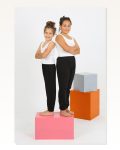 Moda Çizgi Kız Çocuk Sıfır Kol Beyaz Penye Pijama Takım 20433