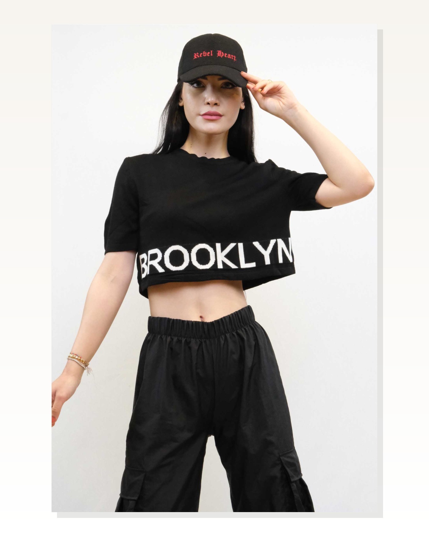 Moda Çizgi Knitwear Crop Black Marketplace blank