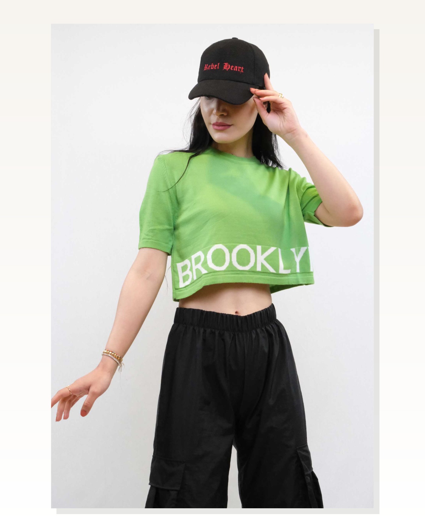 Moda Çizgi Knitwear Crop Green Marketplace blank