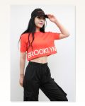 Moda Çizgi Knitwear Crop Orange