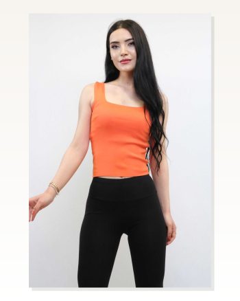 Moda Çizgi Knitwear Undershirt Orange